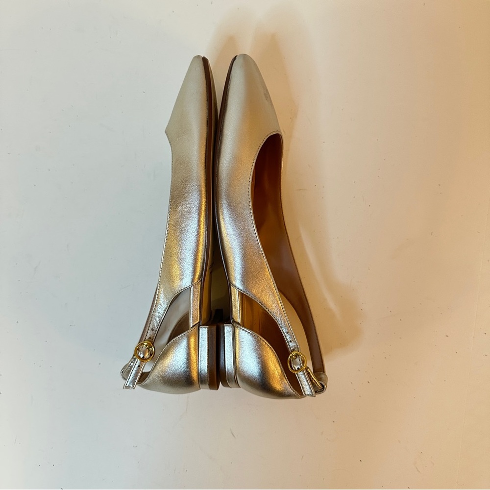 NEW Cole Haan Bria Cutout Soft Gold Leather Women's Ballet Flats, Sz 7 - Picture 7 of 13